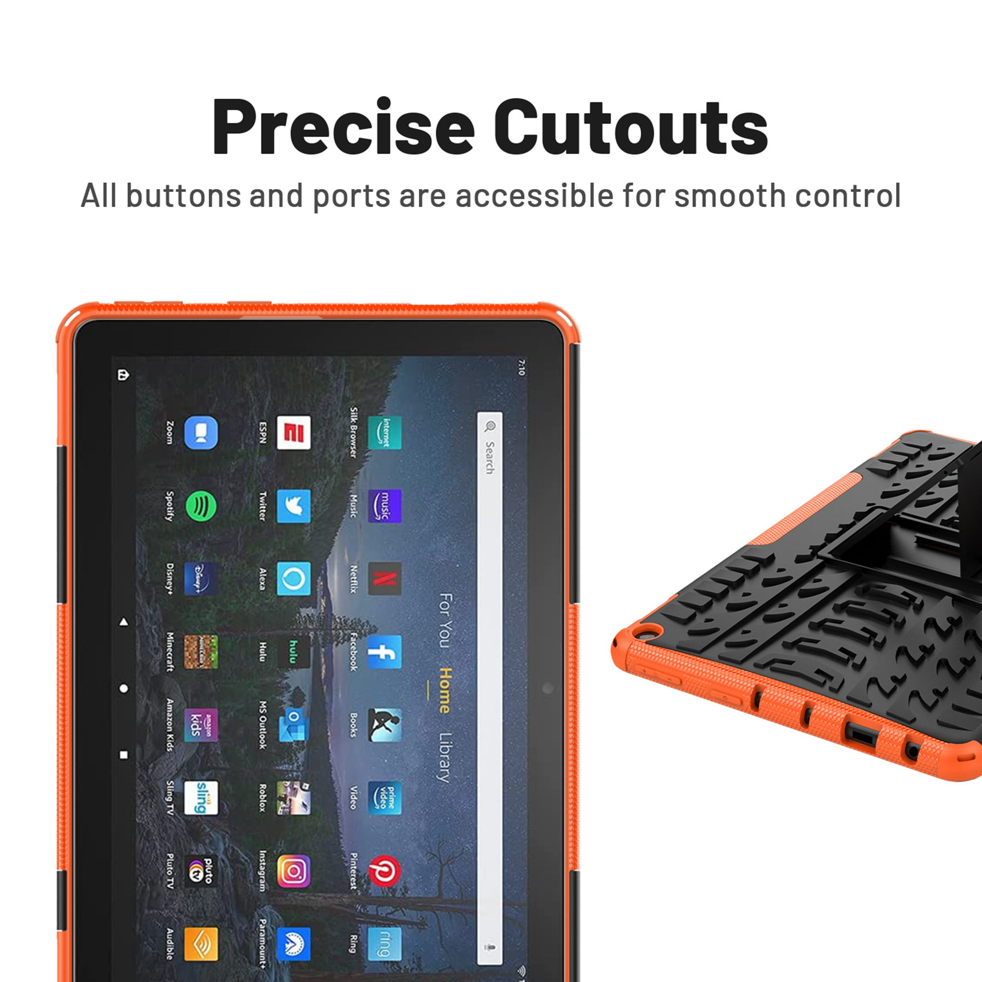 Dual Layer Heavy Duty Shockproof Impact Resistance Protective Kickstand Case Compatible with Fire 10 Case &10 Plus 11th Generation Not for Lenovo ROISKIN for F i r e hd 10 Case 10.1 in 2021 Release 