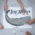 thumbnail image 3 of Sag Harbor, New York, Red Text Version, Sperm Whale (1000 Piece Puzzle, Size 19x27, Challenging Jigsaw Puzzle for Adults and Family, Made in USA), 3 of 4