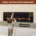 thumbnail image 3 of Mondawe 72" Electric Fireplace Inserts Recessed and Wall Mounted, Fireplace with Remote Control and Adjustable Flame Color, 750/1500W, Black, 3 of 10