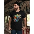 thumbnail image 2 of Pop Art Dog Portrait T-Shirt Men -Image by Shutterstock, Male 3X-Large, 2 of 4