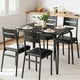 thumbnail image 1 of Yeshouse Mesa de comedor de 5 piezas para 4, MDF resistente, marco de Metal mesa cuadrada con sillas, desayuno compacto para el hogar, oficina, restaurante, fácil de limpiar, montaje rápido, 1 of 7