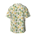 thumbnail image 5 of KLL Fruit Pears Print Men's Shirt Short Sleeve Button Down Summer Cuba Beach Shirts- Large, 5 of 5