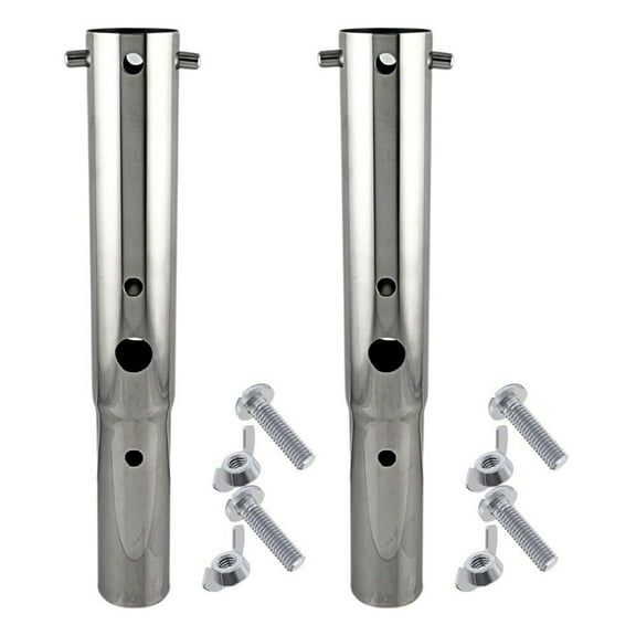 Stainless Steel Universal Pool Pole Telescopic Adapter Heavy Duty (2 Pack)
