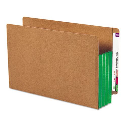 Smead 3 1/2" Expanding File Folder, Legal, Brown/Blue, 10 Folders