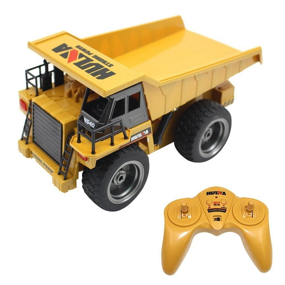 RC Dump Truck,Full Functional Remote Control Construction Vehicle Dump Truck Toy with Lights