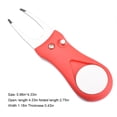 thumbnail image 1 of Fourche de Réparation de Rainure de Golf Pliable Fourche en Plastique Tête en Acier Inoxydable Marqueur de Pelouse Portable Rouge, 1 of 8