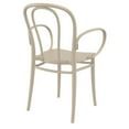 thumbnail image 2 of Compamia Victor XL Resin Outdoor Arm Chair Taupe, 2 of 5