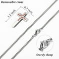 thumbnail image 3 of Baseball Cross Necklace for  Men, Stainless Steel Cross Pendant Chain 16/18/20/22/24 Inches Baseball Accessories Christian Christmas Valentines Easter Birthday Jewelry Gifts, 3 of 5