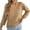Khaki, variant on Women's Sweaters with V Neck Cut Out Long Sleeve Cable Knit Pullover