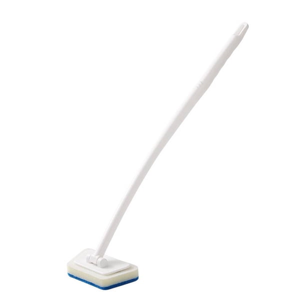 Inteprter Cepillo de limpieza de vidrio de azulejo largo multifuncional, fregador de esponja para bañera y suelo, ahorro de trabajo para Suministros de limpieza para el hogar cepillo de limpieza
