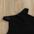 thumbnail image 4 of Baby Girls Sleeveless Halter Ribbed Tank Tops A-line Button Skirt Outfits, 4 of 6