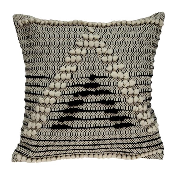 Parkland Collection PILI21105P Janice Bohemian Beige Pillow Cover with Poly Insert