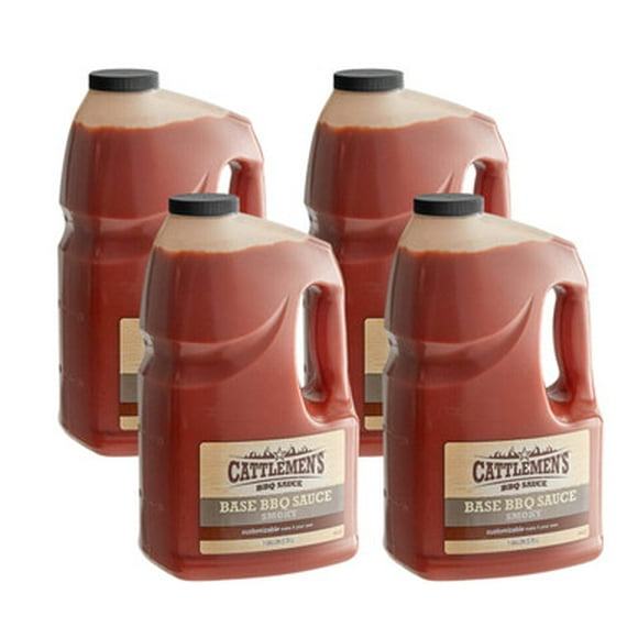 Cattlemen's 1 Gallon Smoky Base BBQ Sauce - 4/Case | Versatile Foundation for Bold Barbecue Creations