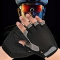 thumbnail image 3 of Sywqhk Guantes antideslizantes de medio dedo para ciclismo Guante deportivo de malla transpirable (Negro M) Sywqhk Alta Calidad, 3 of 7