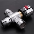 thumbnail image 5 of 5X Solid Copper 3-Way Thermostatic Mixing Valve 3/4 Inch Solar Water Heater Valve Regulating Temperature Control Valve, 5 of 8