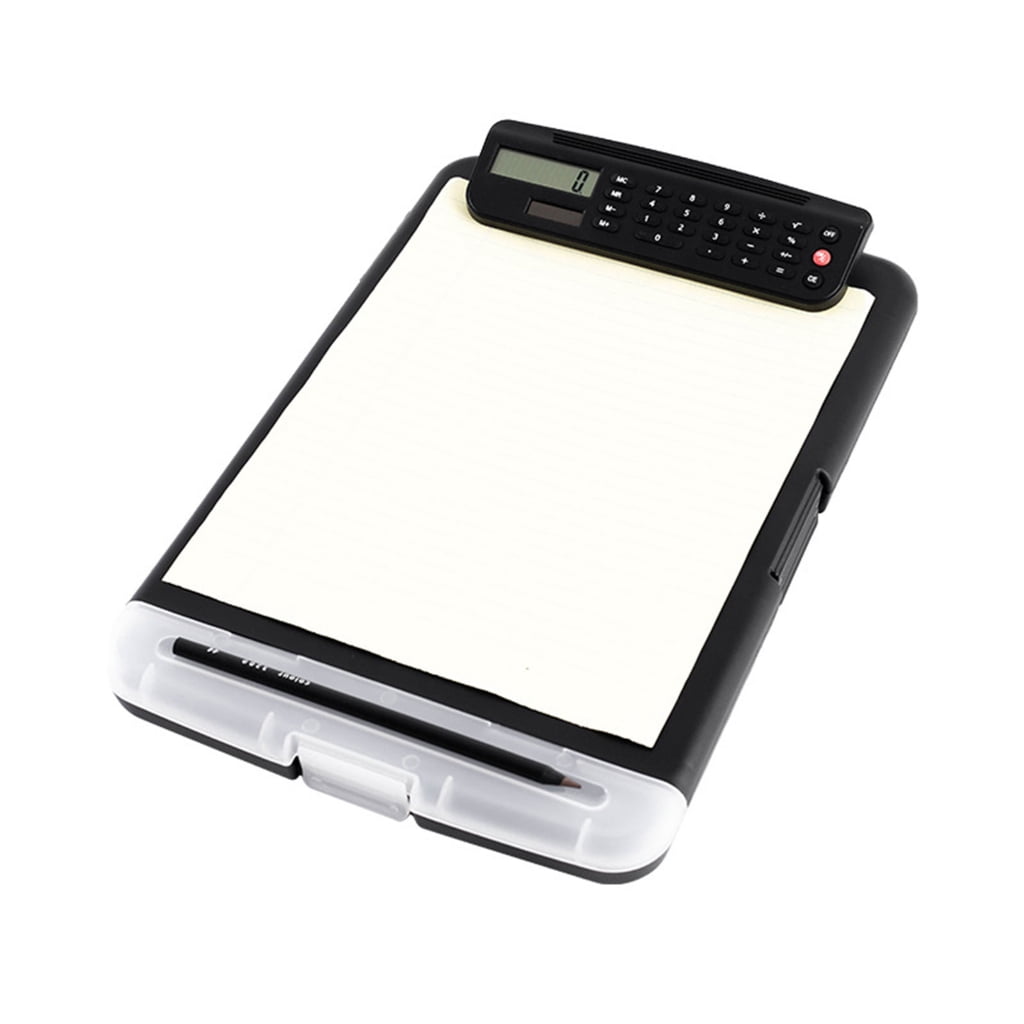 BQBQERT Document Case with Clipboard and Calculator Water File Organiser File Storage Case with Writing Boad