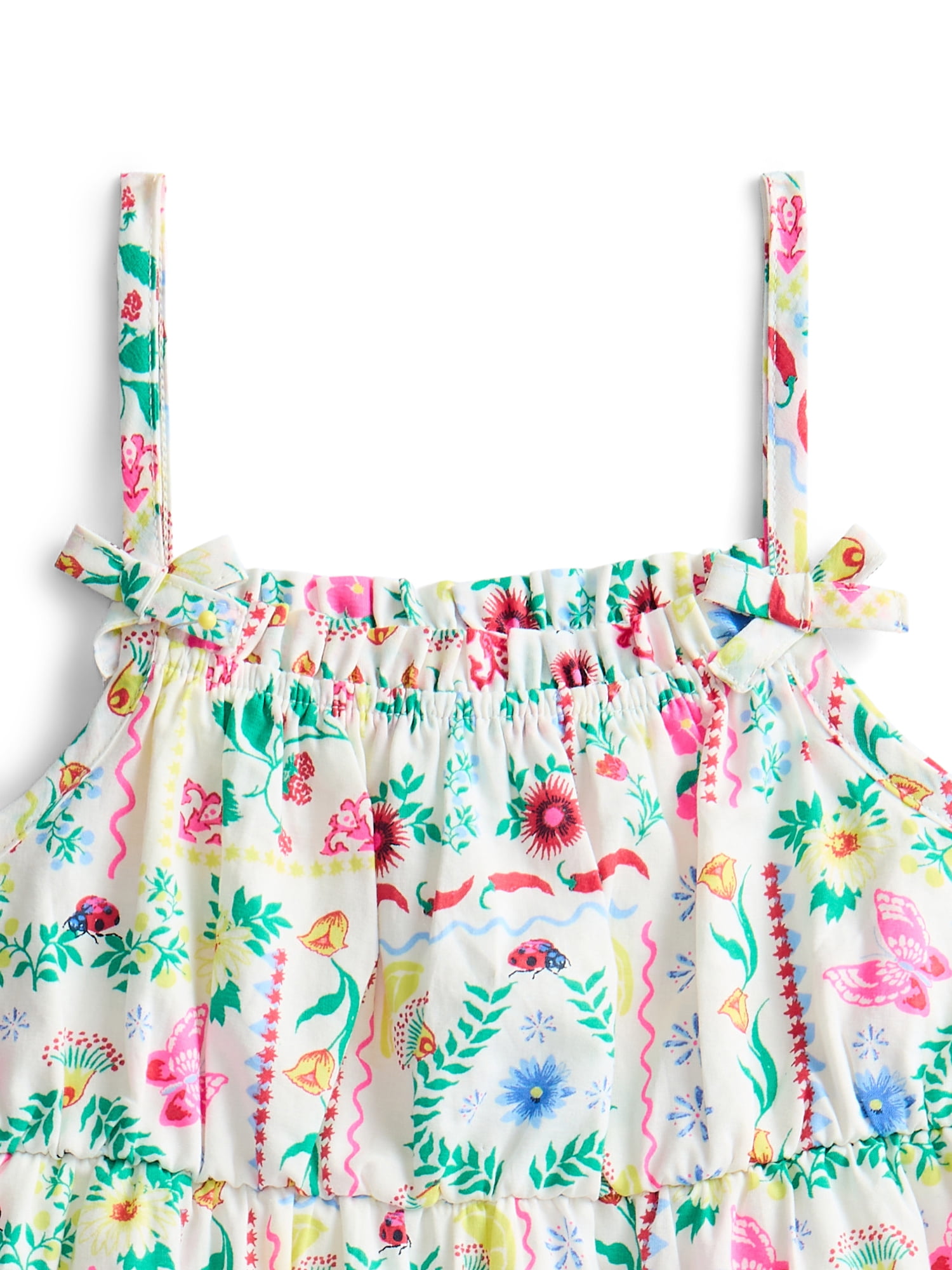 Wonder Nation Toddler Girls Sleeveless Allover Print Dress, Sizes 12M-5T