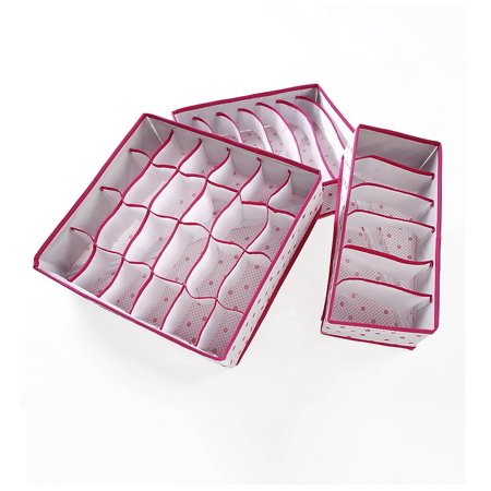 Pure Style Girlfriends 81186 3 Piece Set Lingerie Drawer Organizer