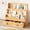 Natural, variant on Bookshelf with 2 Drawers, 3-Tier Bamboo Book Shelf for Rooms, Bookshelf for Nursery, Montessori Bookcase, Scalloped Bookshelves for Classroom, Playroom, Natural
