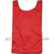 Champion Sports Heavyweight Nylon Pinnie, Pack of 12, Red, Adult