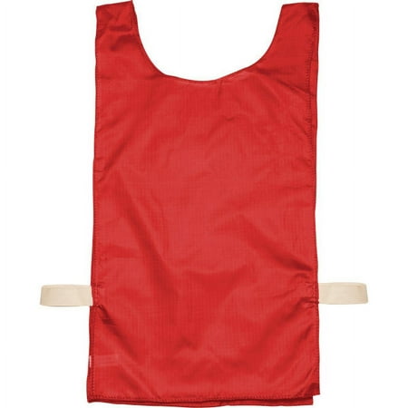 Champion Sports Heavyweight Nylon Pinnie, Pack of 12, Red, Adult