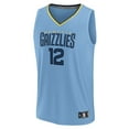 thumbnail image 2 of Men's Fanatics Ja Morant Light Blue Memphis Grizzlies Fast Break Replica Player Jersey - Statement Edition, 2 of 3