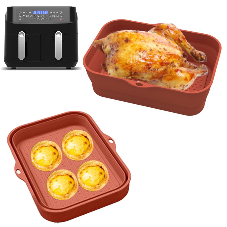 Air Fryer Liners, Silicone Round Rectangle Baking Pan Heat