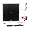 thumbnail image 1 of Kit de cargador de batería de panel solar, módulo monocristalino de 20W y 18V con controlador de carga de 10A, 1 of 5