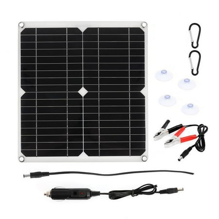 

20W 18V Solar Panel Battery Charger Kit Monocrystalline Module with 10A Charge Controller