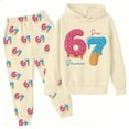 thumbnail image 3 of Kiijoy Toddler Girls Long Sleeve Fleece Hoodie Jogger Pants Outfits Tracksuit, Sizes 3-4T, 3 of 3