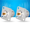 thumbnail image 3 of Conector Coaxial, 2 Conectores De Cable Coaxial UHF Hembra SO239 De 4 Orificios Para Panel De Chasis, Conector Adaptador Coaxial RF., 3 of 7