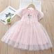 thumbnail image 1 of Vestido de princesa con copos de nieve brillantes de Frozen Elsa para niñas, vestidos de tul con tutú y lazo para fiesta para niños, 1 of 2