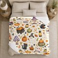 thumbnail image 5 of Halloween Enthusiasts Whimsical Ghosts Witch, Playful Pet Portrait Pattern, Warm Flannel Blanket for Living Room and Bedroom, Cat Lovers Halloween Gift, Pet Lover Home Decor, 5 of 9