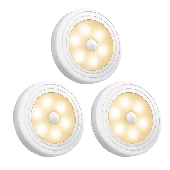 Luz Led Inalámbrica Bloosom Lámpara Pared Sensor De Movimiento 3 Pzs Color Warm