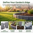 thumbnail image 2 of Imitation Stone Garden Fence, Plastic Interlocking Landscape Edging Border for Flower Bed Lawn Path.(15Pcs), 2 of 7