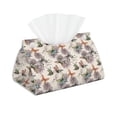 thumbnail image 2 of Lsque Flying Butterflies-1 Printed Long Tissue Box Cover Holder, Facial Paper Organizer Dispenser,Triangle with Bottom Belt, PVC Leather Decorative Organizer, 2 of 9