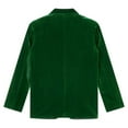 thumbnail image 4 of TiaoBug Kids Boys Velvet Formal Suit Jacket Notch Lapel One Button Blazer Coat for Wedding Party Dark Green 14, 4 of 5