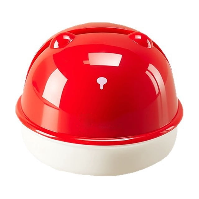 Red Kitchen Knife Sharpener With Suction Cup Base And Cute Bear Design Built In High Hardness Steel Grinding Slot For Home Use
