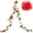 Red, variant on SPRING PARK 2.35m Artificial HydrangeaFlower Leaf Rattan Vine Silk Flower Hanging Rattan Wall Fake Garland DIY
