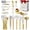 23 Piece Champagne Gold, variant on White & Gold Cooking Utensils Set - Luxe 8-Piece Kitchen Gadget Set Includes Can Opener, Tongs and Garlic Press - Stylish White and Gold Kitchen Accessories for Modern Kitchens, Ideal for Gifting