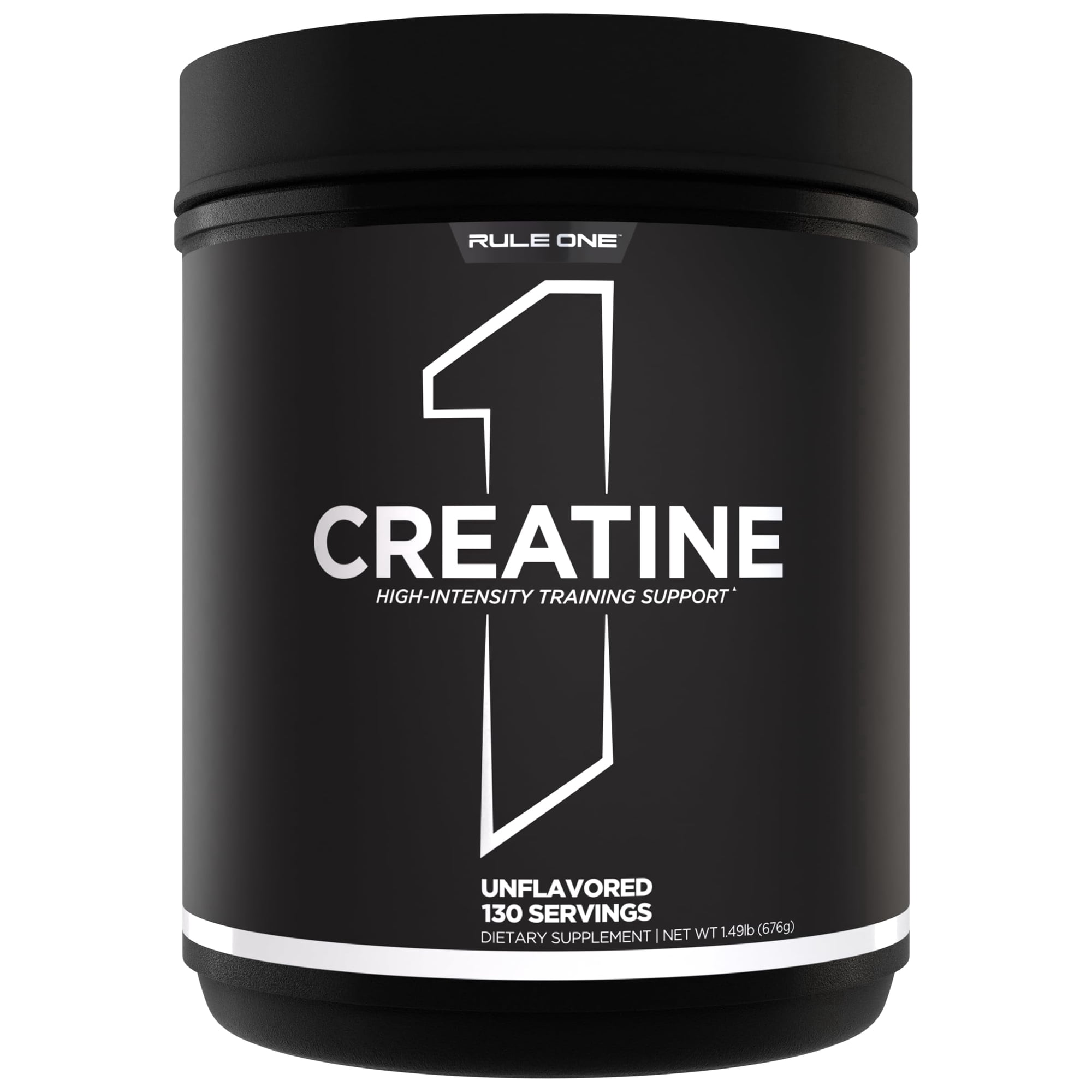 Rule 1 Proteins Creatine Powder – Pure Micronized Creatine Monohydrate for High-Intensity Exercise and Lean Body Mass Support, Flavored and Unflavored (130 Servings, Unflavored)