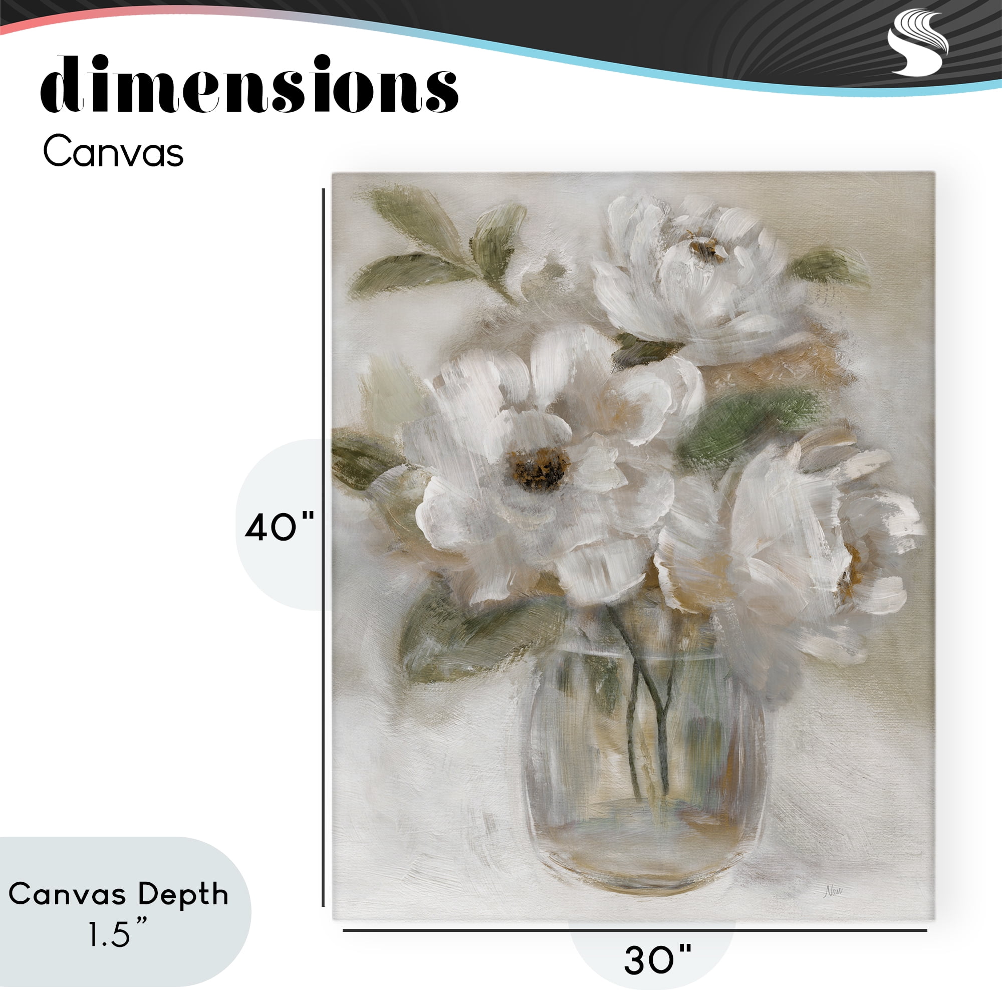 Stupell Industries Brushed Neutrals Bouquet Canvas Wall Art, design by Nan