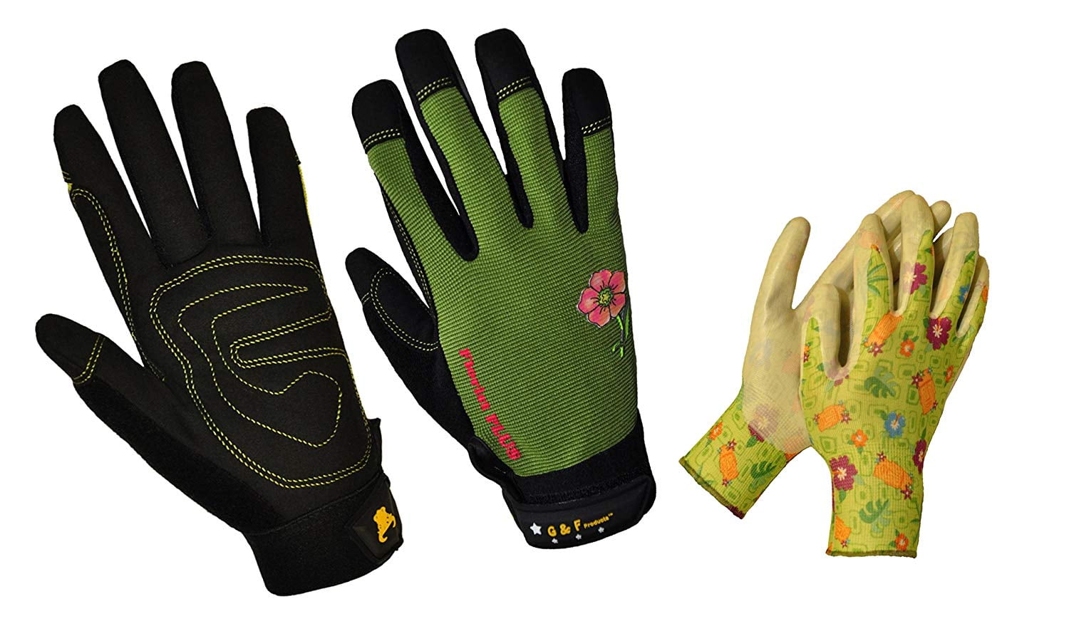 G & F Florist Plus HighPerformance Women\'s Garden Gloves, Large, 2