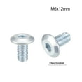 thumbnail image 3 of M6x12mm Furniture Screw Hex Socket Cap Machine Screws Zinc Plated Fasteners Bolts Full Thread Carbon Steel 10 Pcs, 3 of 4