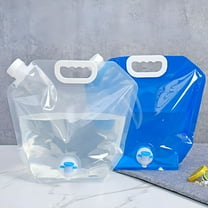 ACDANC 5L/10L Premium Collapsible Water Container Bag, BPA Free Food Grade Clear Plastic Storage Jug for Camping Hiking Backpack Emergency, No-Leak Freezable Foldable Water Bottle