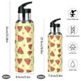 thumbnail image 2 of Yayeee 20oz Insulated Water Bottle Double Wall Stainless Steel with Flip Straw Lid, Beige Watermelon Pattern, 2 of 7