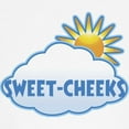 thumbnail image 3 of CafePress - Sweet Cheeks (Clouds) Kids Light T Shirt - Light T-Shirt Kids XS-XL, 3 of 4