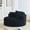 Black, variant on KTENME Oversized 55" Corduroy Round Chaise Lounge Chair - Deep Seat Circle Sofa with Cup Holders - Large Comfy Cloud Sleeper for Living Room or Bedroom - No Assembly Needed - Corduroy | Black