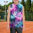 thumbnail image 2 of Ruyang Boys Tie-dyed T Shirts Summer Baggy Crewneck Sleeveless Camisoles Kids Gym Fitness Quick Dry Training Tank Tops, 2 of 5