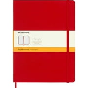 Moleskine Classic Notebook, Hard Cover, XL (7.5" x 9.5") Ruled/Lined, Scarlet Red, 192 Pages